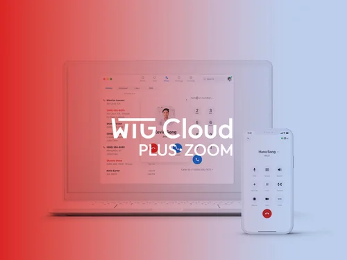 Screenshot und Logo der WTG Cloud PLUS Zoom